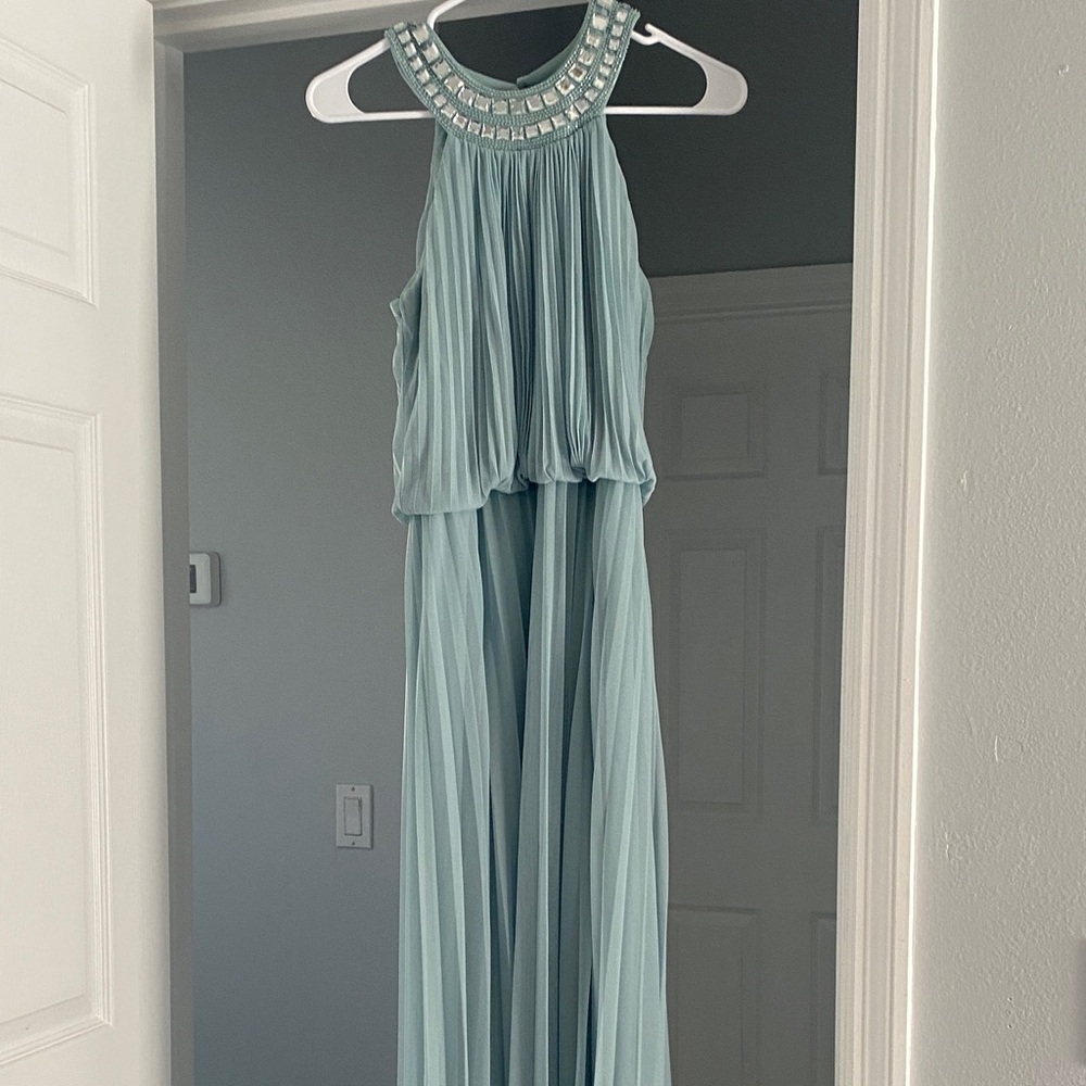 Elegant Blue Maxi Dress
